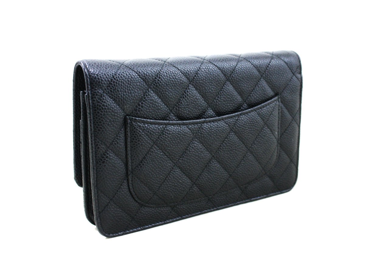 CHANEL Black Caviar Leather Timeless WOC Clutch Bag SOLD ITEMS Orijinal kinci El Luks bernaboutique