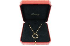 CARTIER 18k Rose Gold 3 Diamonds Love Necklace