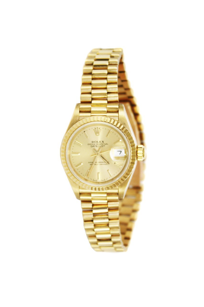 Rolex datejust president gold cheap