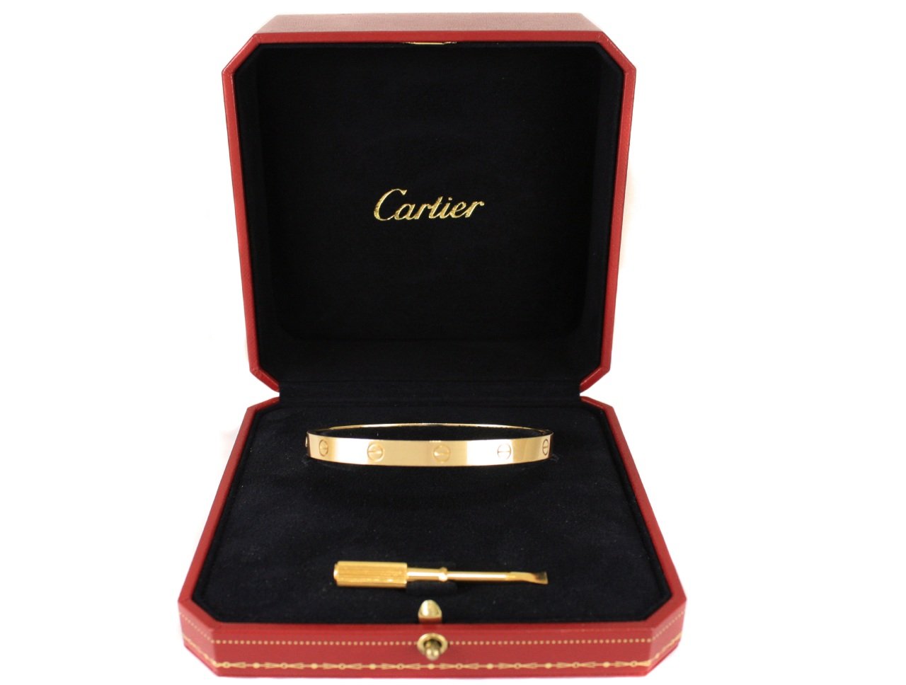 CARTIER 18k Yellow Gold Love Bracelet Size 19