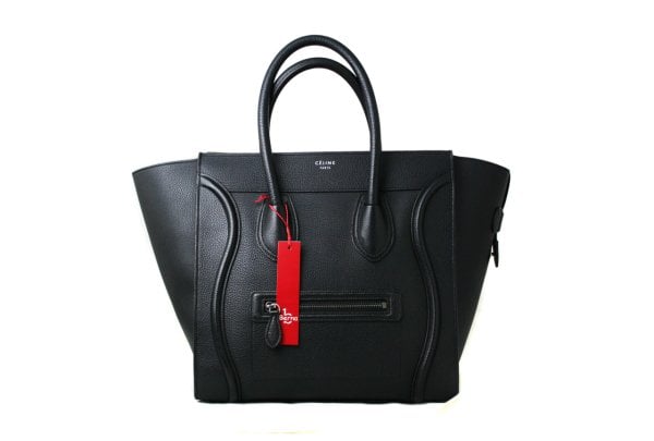 CELINE Black Calfskin Medium Luggage Bag