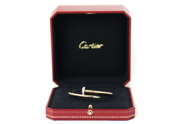 CARTIER 18k Rose Gold Diamond Juste un Clou Bracelet