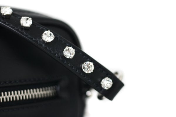 MIU MIU Black Crystal Bandoleer Bag