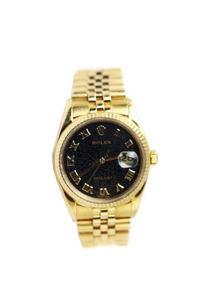 ROLEX 18k Yellow Gold Datejust 36mm Jubilee