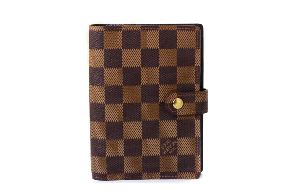 LOUIS VUITTON Damier Ebene Canvas Ring Agenda Cover PM