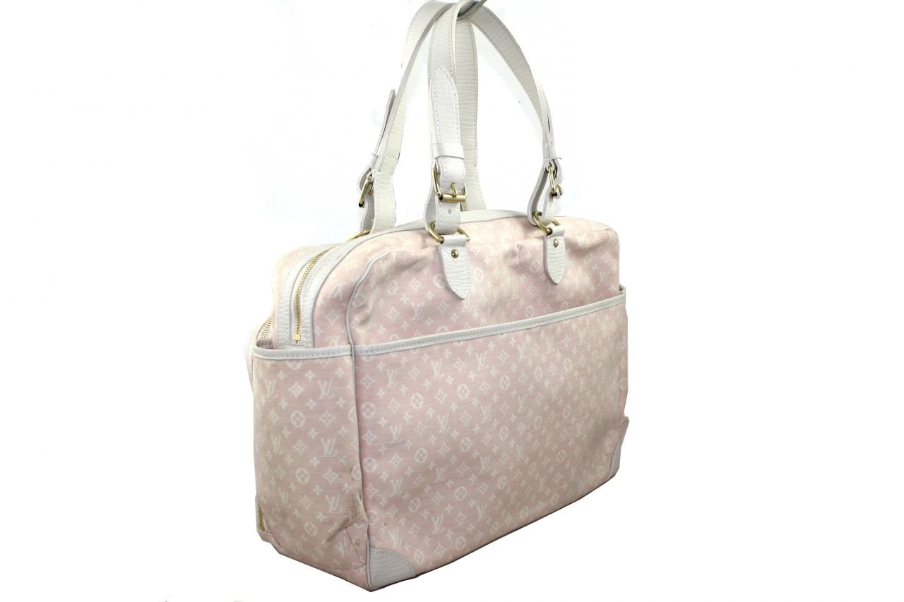 LOUIS VUITTON Pink Monogram Mini Lin Diaper Bag LOUIS VUITTON