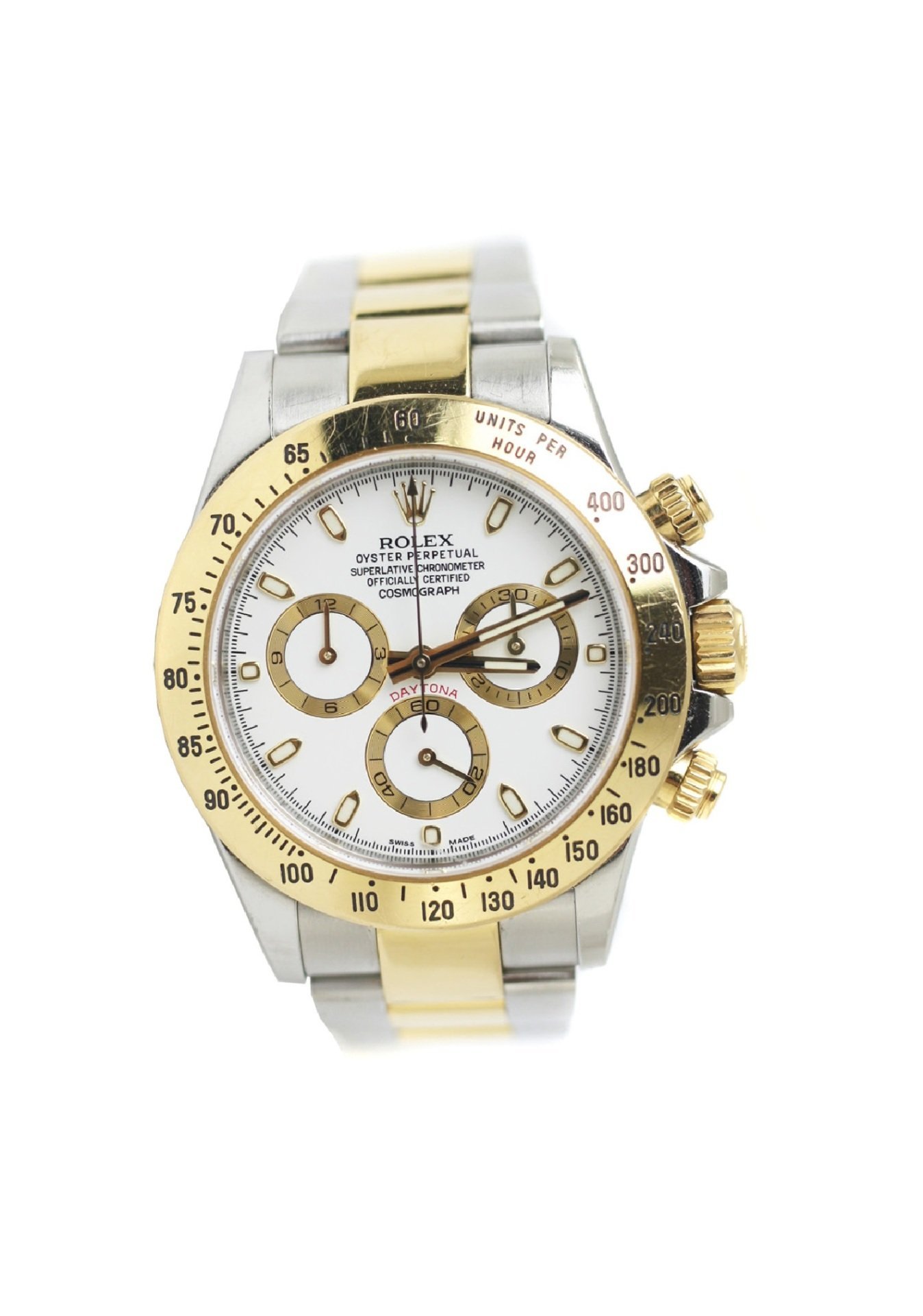 ROLEX 18k Yellow Gold Steel Daytona Chronograph ROLEX Orijinal kinci El Luks bernaboutique