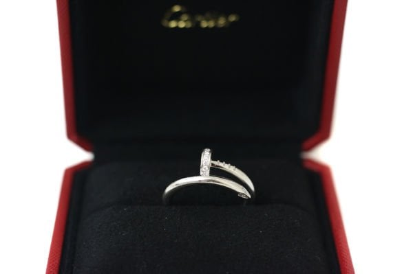 CARTIER 18k White Gold Diamond Juste un Clou Ring