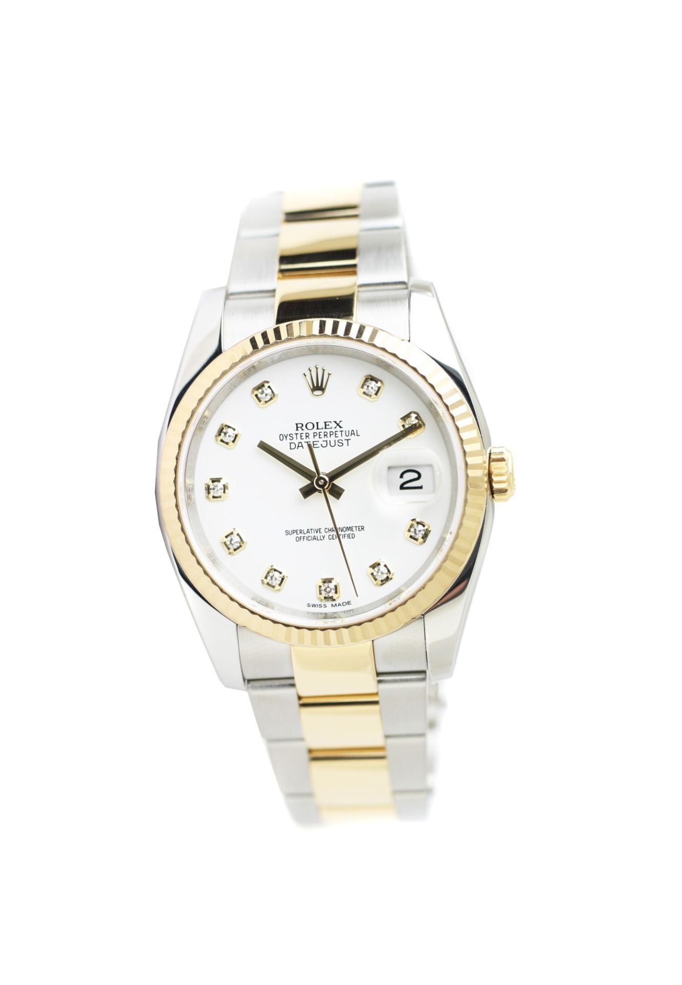ROLEX Datejust 36mm White Diamond Dial Oyster ROLEX Orijinal kinci El Luks bernaboutique