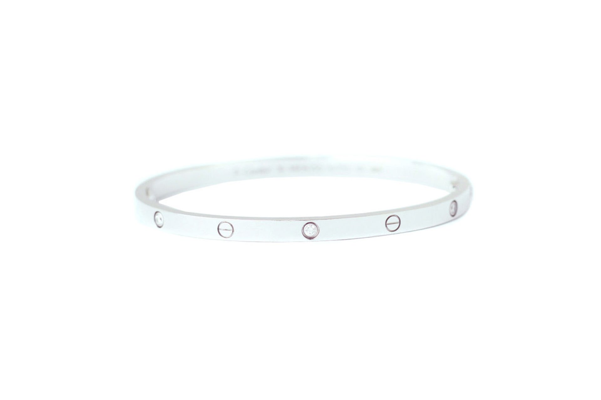 CARTIER 18k White Gold 6 Diamonds Love PM