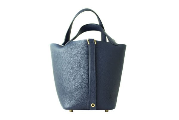 HERMES Picotin Lock 18 Taurillon Clemence Bleu Nuit