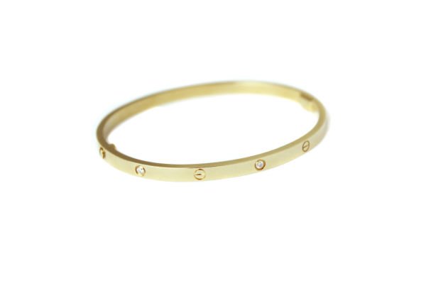 CARTIER 18k Yellow Gold Love PM 6 Diamonds