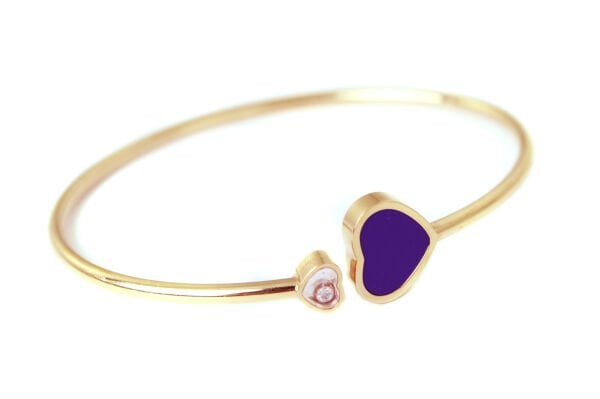 CHOPARD Happy Hearts Blue Stone & Diamond Bangle Bracelet