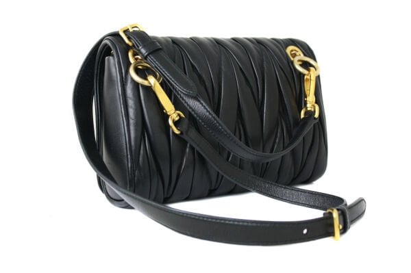 MIU MIU Lambskin Matelasse Square Shoulder Bag