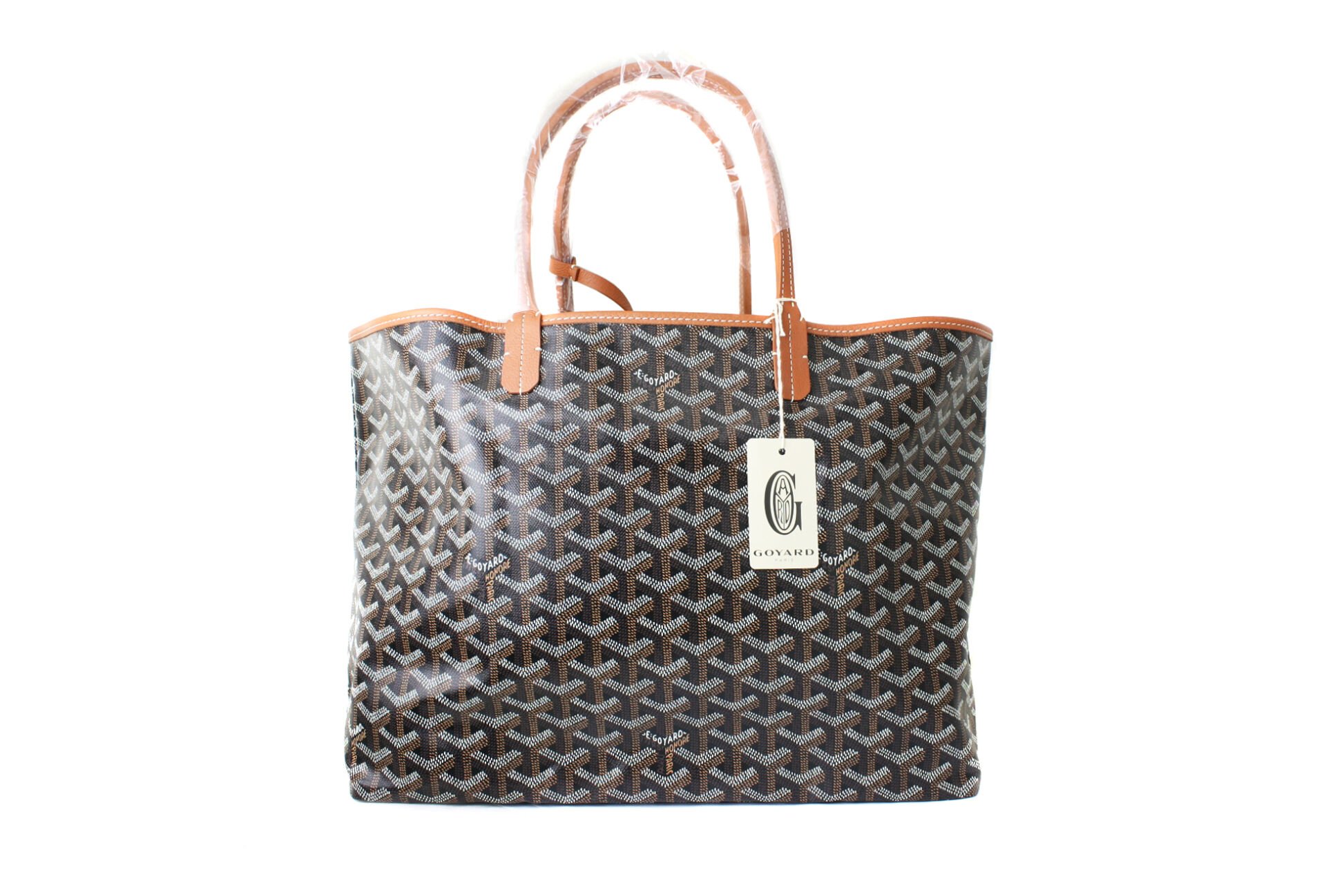 GOYARD Goyardine Black&Tan Saint Louis PM