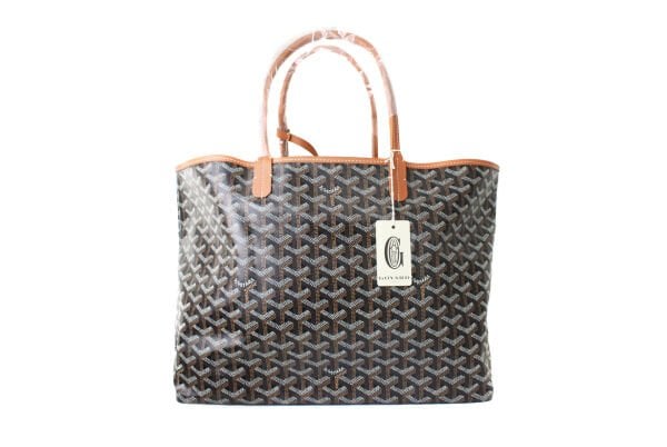 GOYARD Goyardine Black&Tan Saint Louis PM