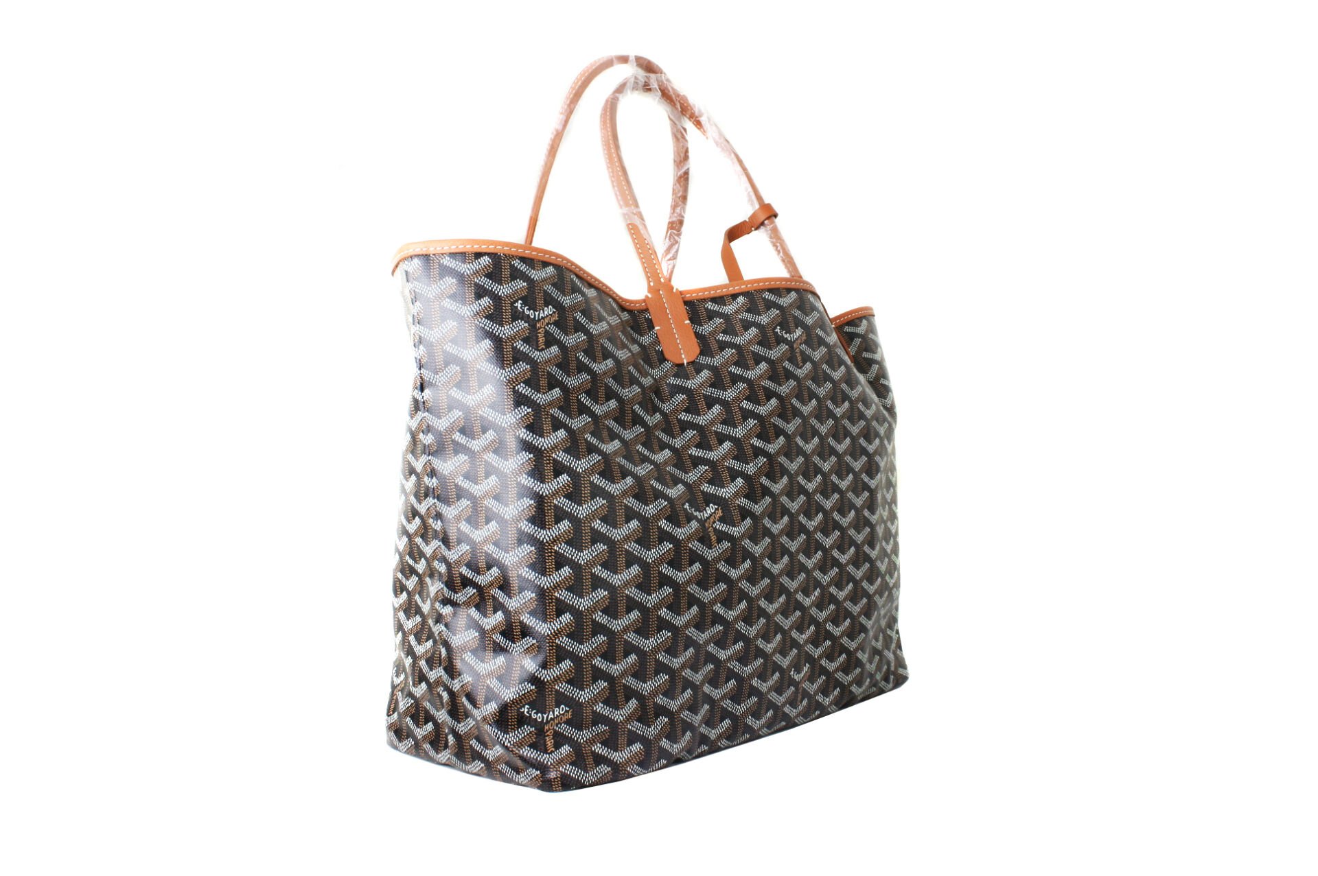 GOYARD Goyardine Black&Tan Saint Louis PM