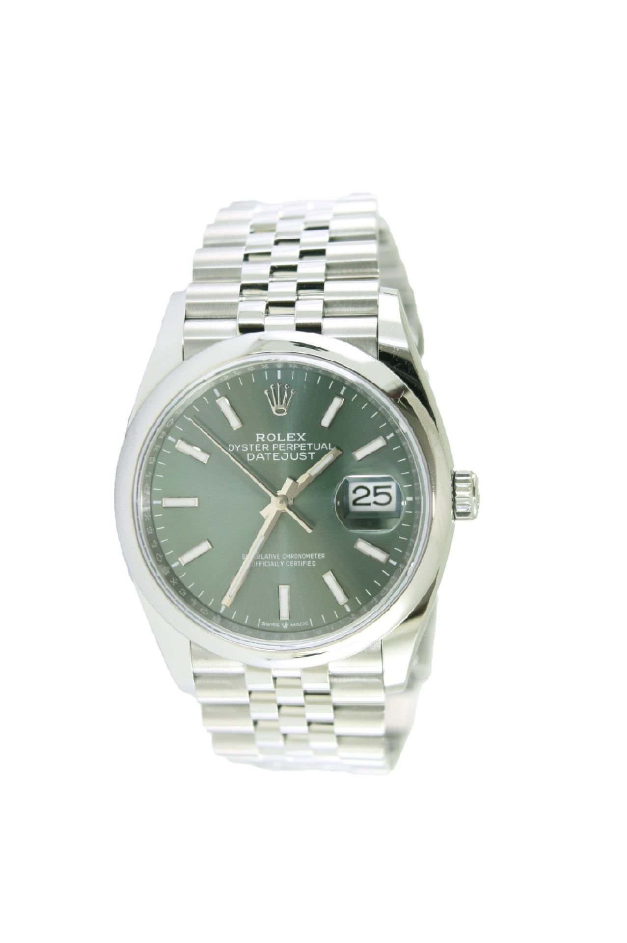 ROLEX Datejust 36mm Jubilee Mint Green Dial