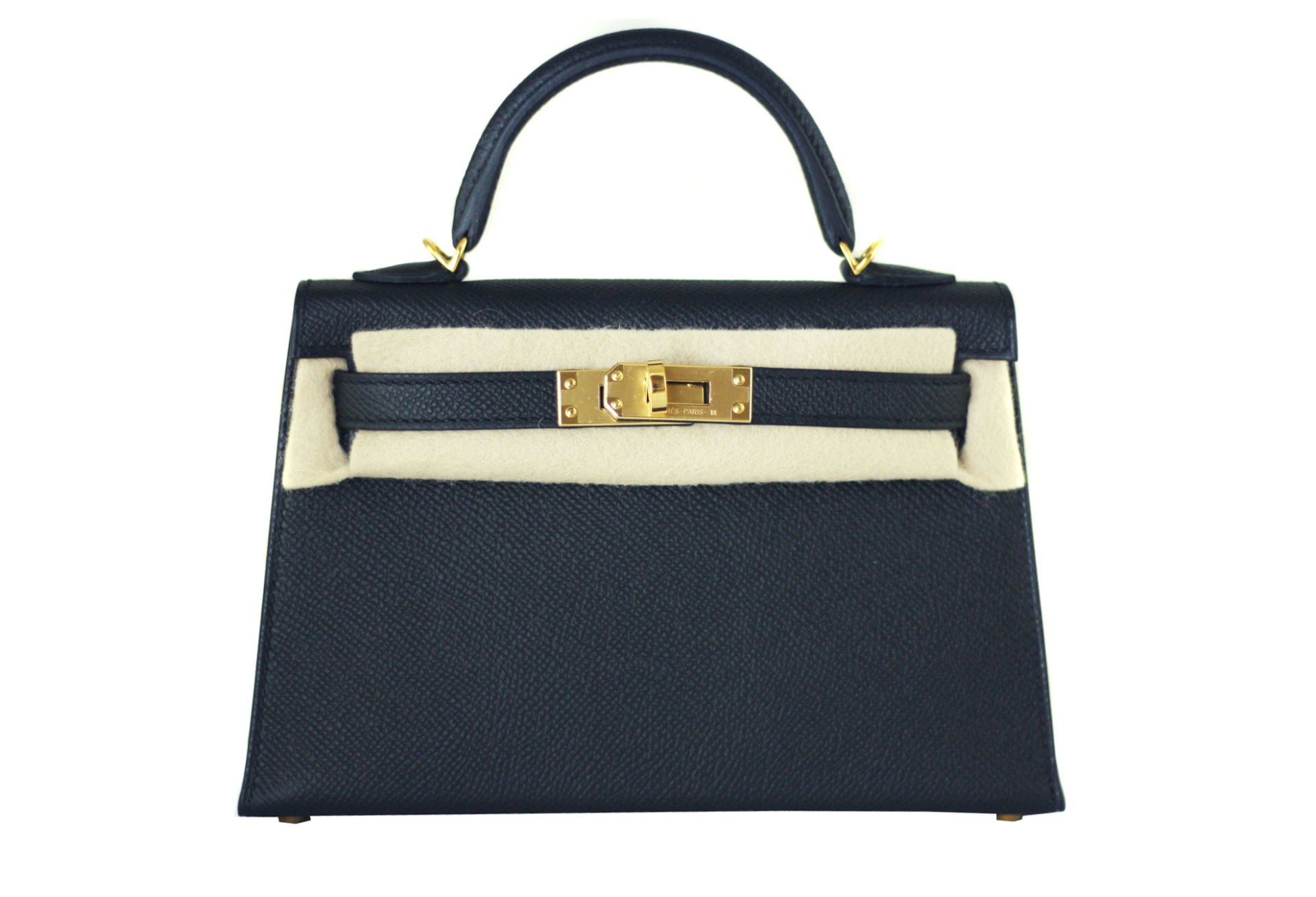 HERMES Mini Kelly II 20 Black Epsom Gold Hardware