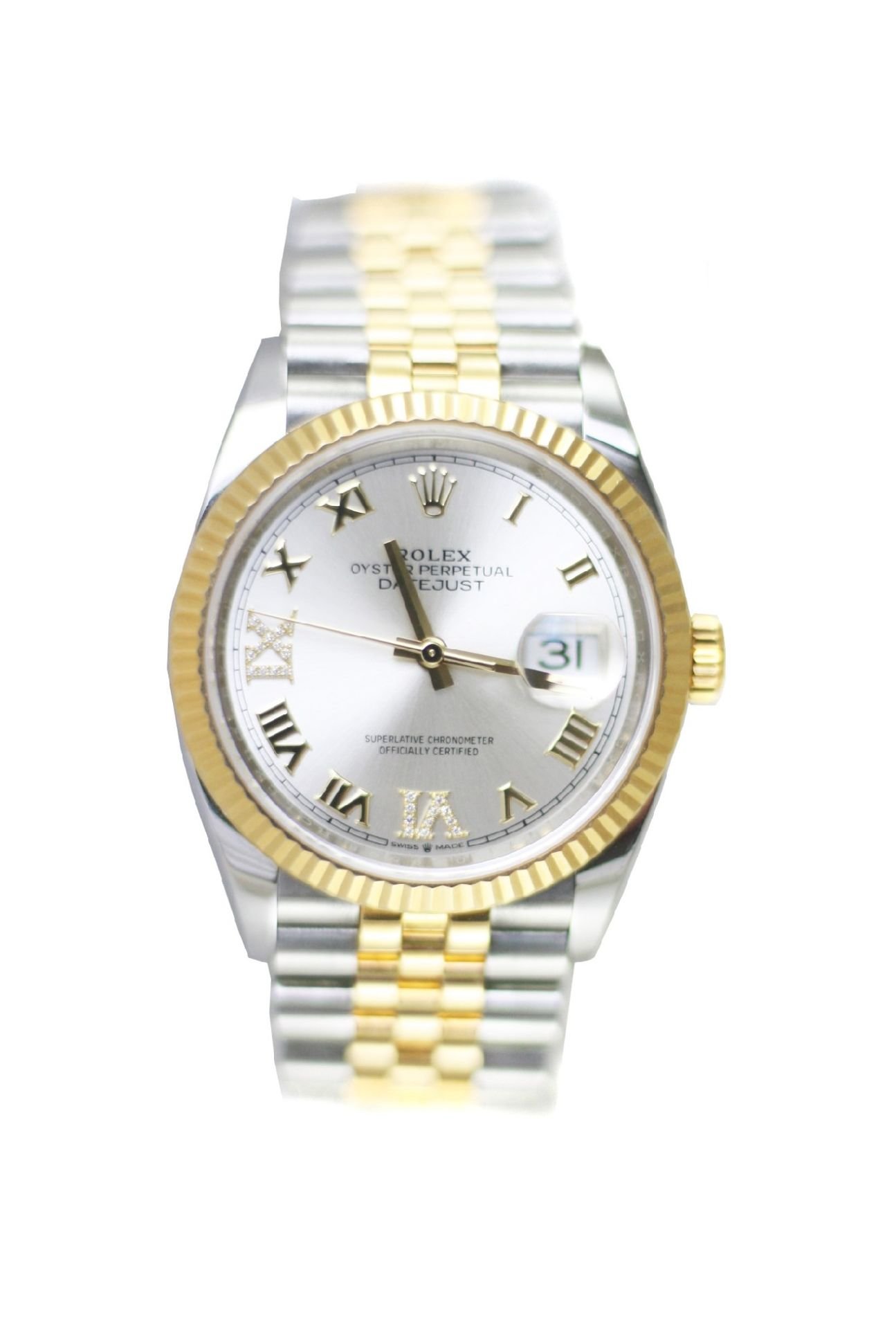 ROLEX Datejust 36mm Two Tone 6&9 Diamonds Jubilee