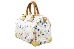 LOUIS VUITTON White Multicolore Speedy 30 Bag