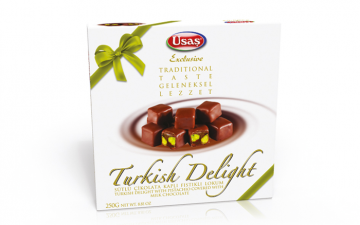 Fıstıklı Çikolata Kaplı Lokum 250 Gr