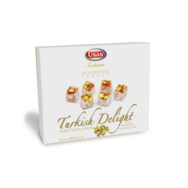 Duble Fıstıklı Çifte Kavrulmuş Lokum 454 Gr
