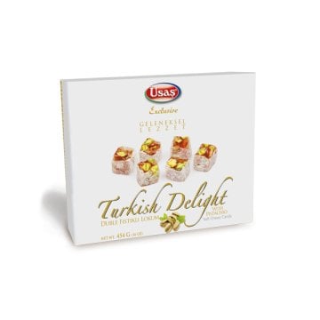 Duble Fıstıklı Çifte Kavrulmuş Lokum 454 Gr