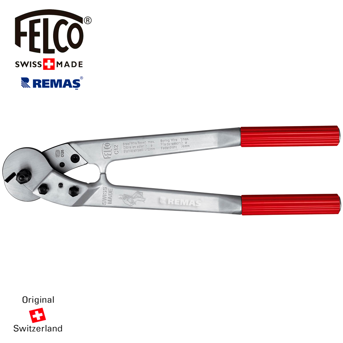 Felco C12 Çelik Halat Makası 12 mm Sağ-Sol El Halat Kesme Makası