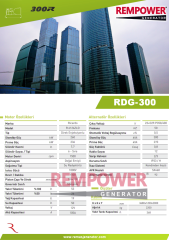 REMPOWER RDG 300 KVA OTOMATİK KABİNLİ DİZEL JENERATÖR