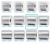 90 x 50 mm Silver Mat Etiket