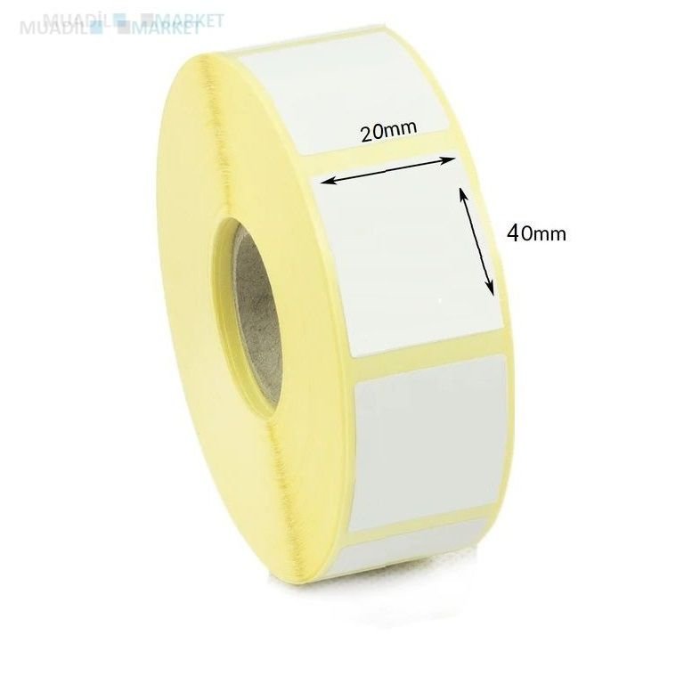 20mm x 40mm Kuşe Barkod Etiketi