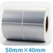 50 x 40 mm Silver Mat Etiket 2li