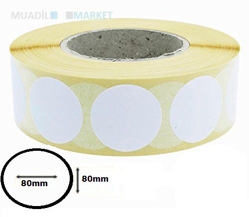 80 x 80 mm Oval Termal Etiket