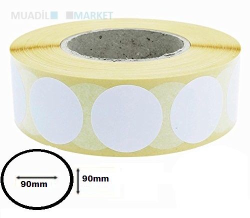 90x90 mm Oval Kuşe Etiket