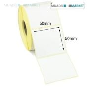 50mm x 50mm Kuşe Barkod Etiketi