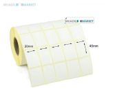 20mm x 40mm Vellum Barkod Etiketi 5li