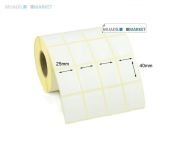 25mm x 40mm Vellum Barkod Etiketi 4lü