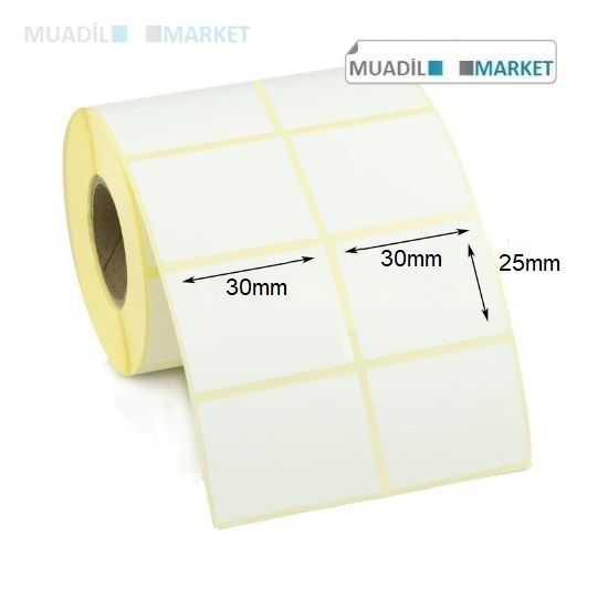 30mm x 25mm Vellum Barkod Etiketi 2li