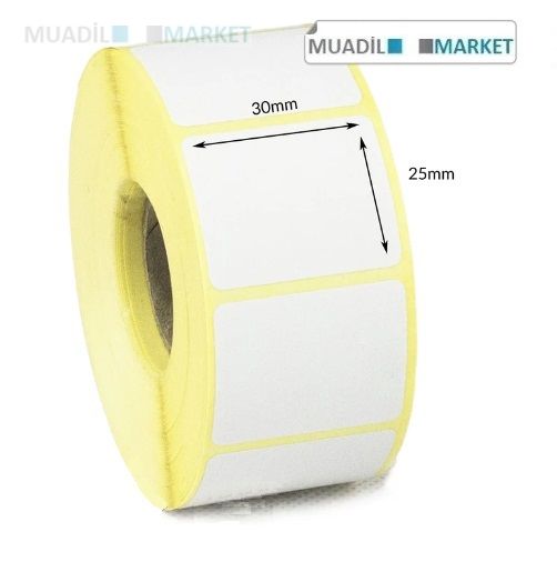 30mm x 25mm Vellum Barkod Etiketi