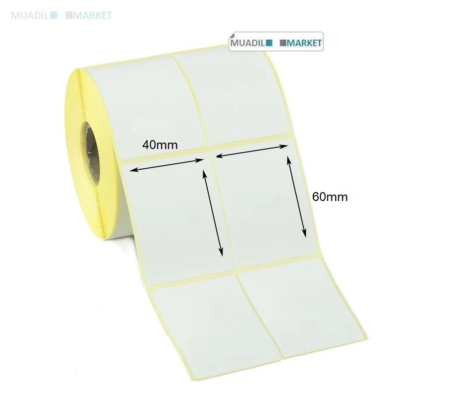 40mm x 60mm Vellum Barkod Etiketi 2li