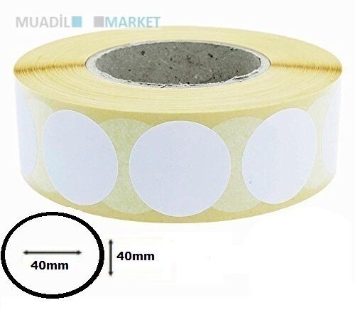 40mm x 40mm Oval Vellum Barkod Etiketi