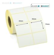 40mm x 35mm Vellum Barkod Etiketi 2li