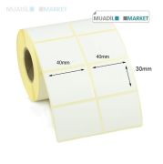 40mm x 30mm Vellum Barkod Etiketi 2li