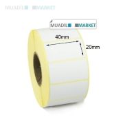 40mm x 20mm Vellum Barkod Etiketi