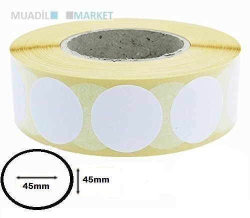 45mm x 45mm Oval Vellum Barkod Etiketi