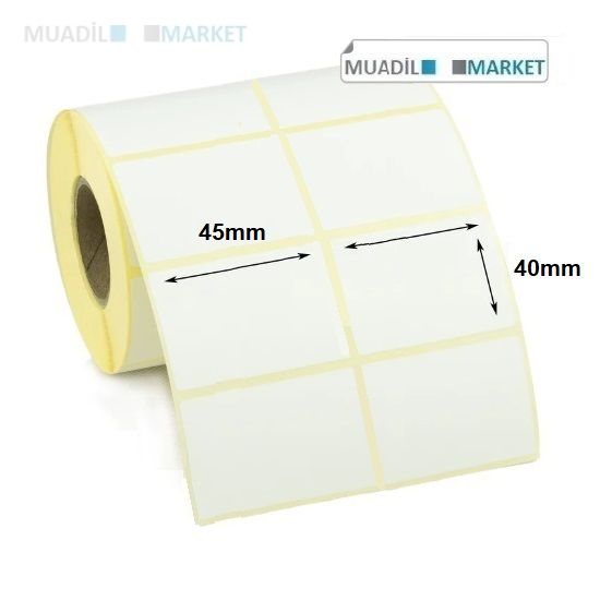 45mm x 40mm Vellum Barkod Etiketi 2li