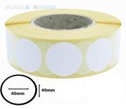 40 x 40 mm Oval Termal Etiket