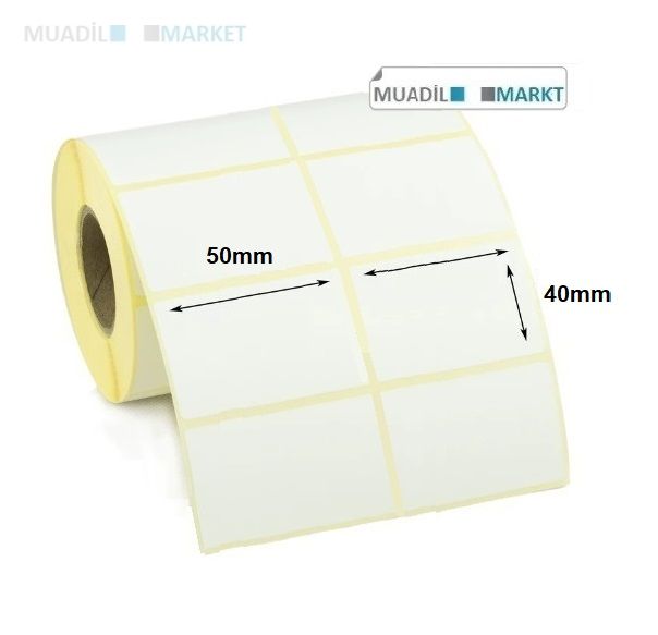 50mm x 40mm Vellum Barkod Etiketi 2li