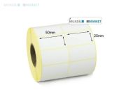 50mm x 25mm Vellum Barkod Etiketi 2li
